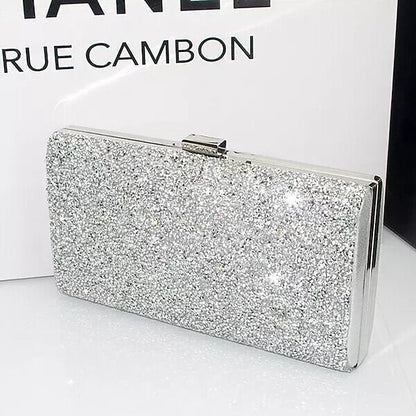 Women's Clutch Glitter Silver