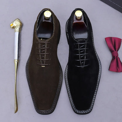 Men's Leather Oxford - Dress Shoes Cowhide Suede Genuine