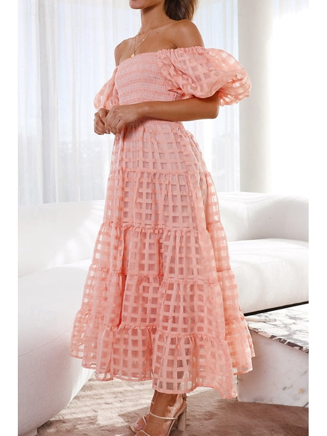 Women's Midi Dress Graduation Dress Fashion Modern Lantern