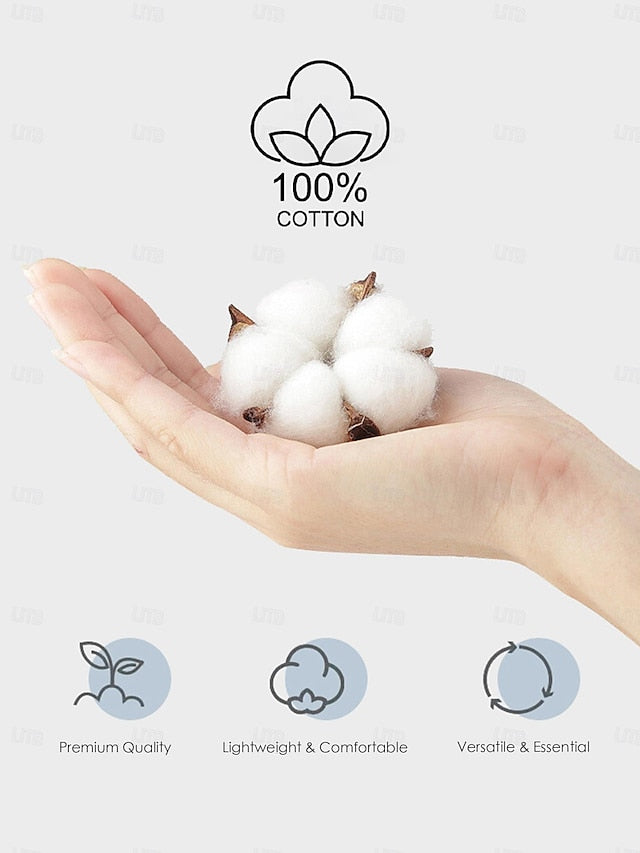 Women's T shirt Tee 100% Cotton Black White Yellow Graphic