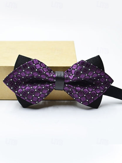 with Men's Christmas Tie Geometric Pattern Bow