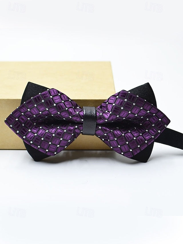 Tie Pattern Men's Bow with Christmas Geometric