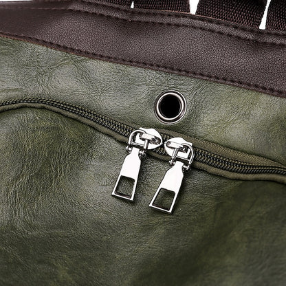 Wandelbarer Rucksack Kunstleder Karamell Geldbörse Damen