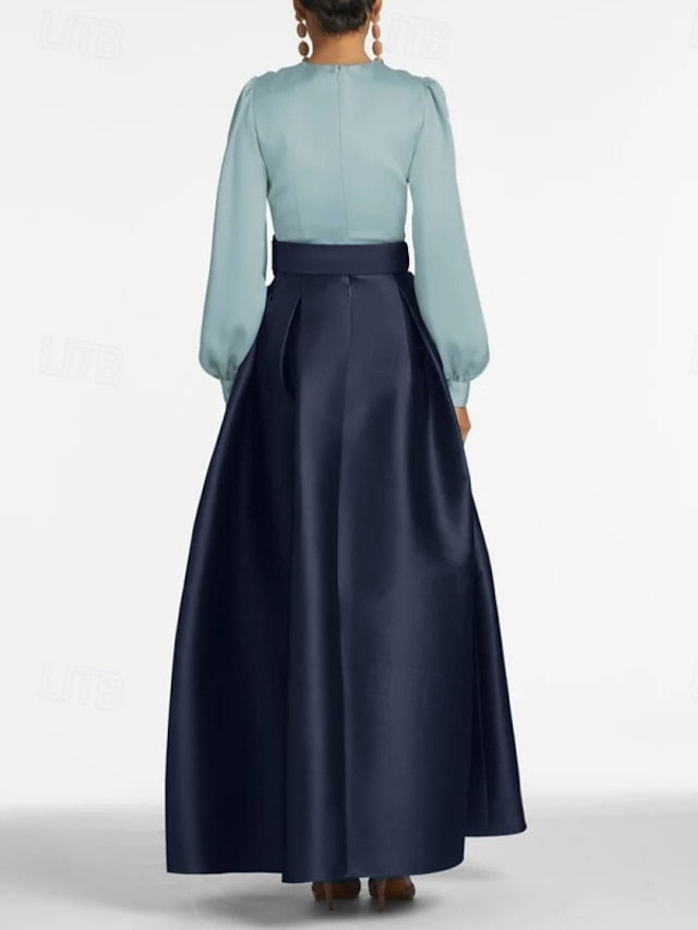 Wedding High Formal Guest Gown Floor Dress A-Line Evening Split