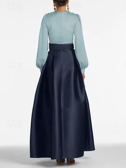 Wedding High Formal Guest Gown Floor Dress A-Line Evening Split