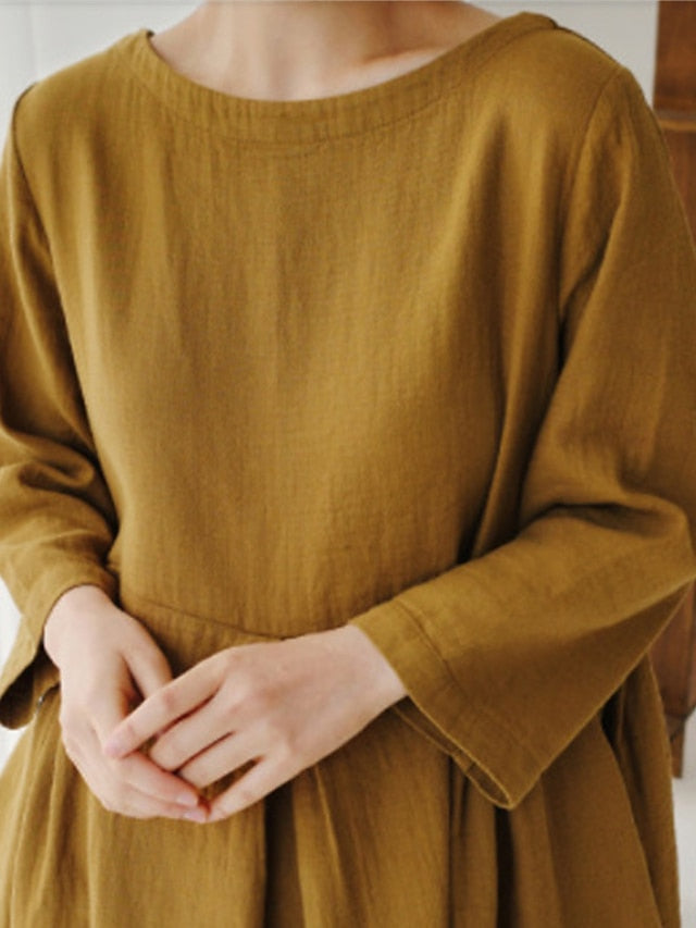 Women's ArmyGreen Black Yellow Summer Spring Fall Maxi