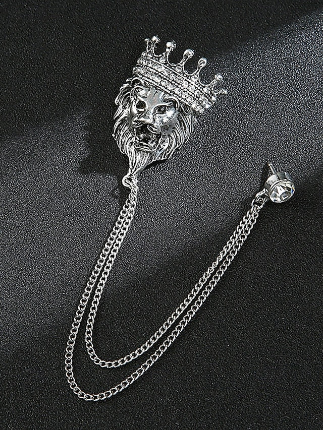 Brooch Deer Men's Lapel Pin Christmas with