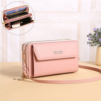 Sac à bandoulière pour femme, portefeuille, téléphone portable