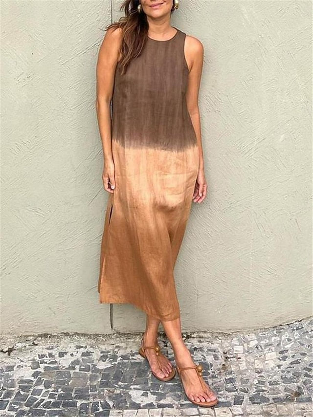 Women's Long Dress Maxi Dress Maxi Dress Faux Cotton Linen