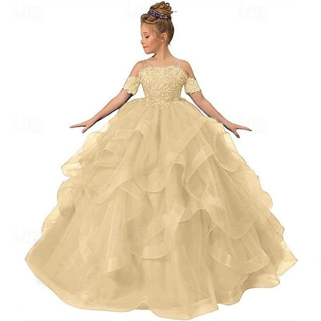 Girls' Princess Flower Dress Kid's Girl