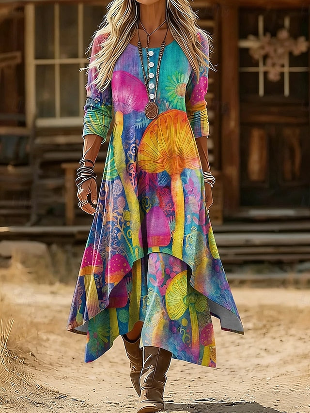 Women's Midi Dress Shift Dress Casual Daily Holiday Regular