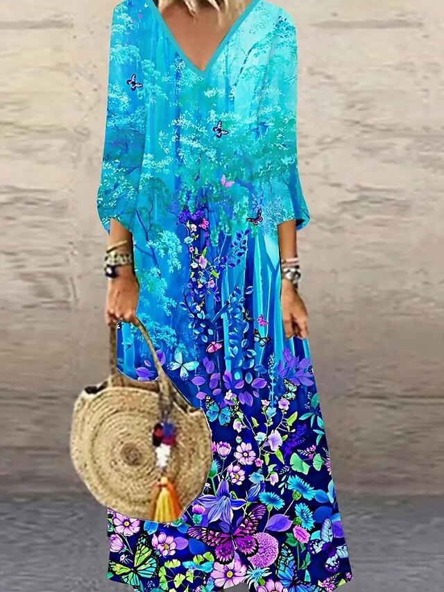 Women's Midi Dress T Shirt Dress Tee Dress A Line Dress