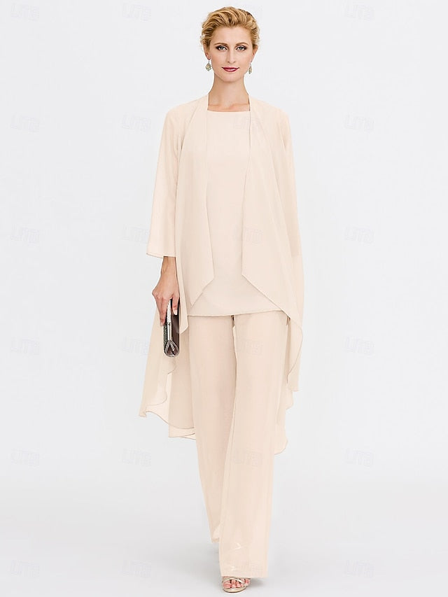 Beach of 3 Wedding Piece Bride the Mother Pantsuit