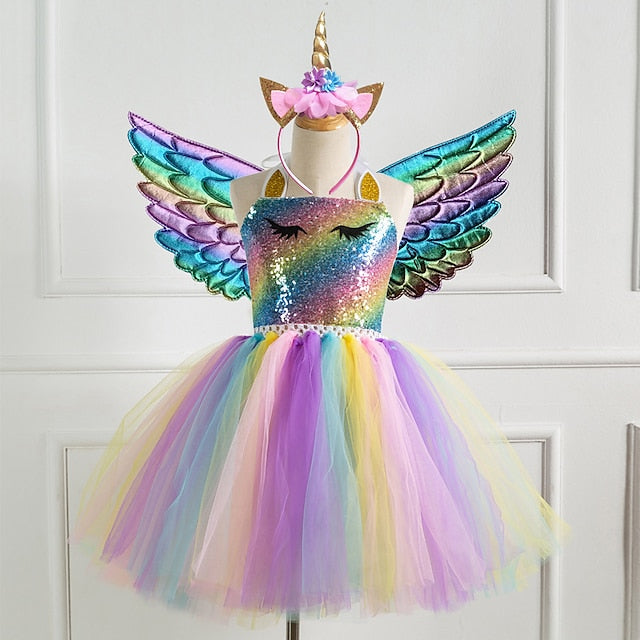 Cosplay Girls' Dress Movie New Vacation Unicorn