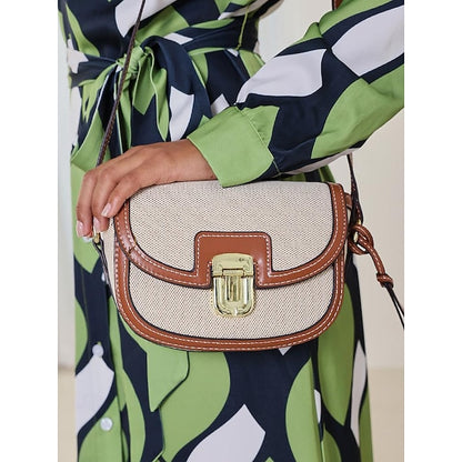 – Tasche Trim Vintage Damen Crossbody Leder klein