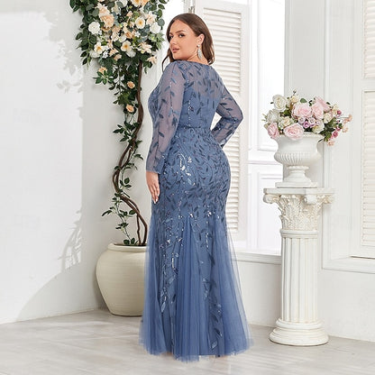 Dress Sparkle Mermaid Formal Trumpet / Floor Evening Gown