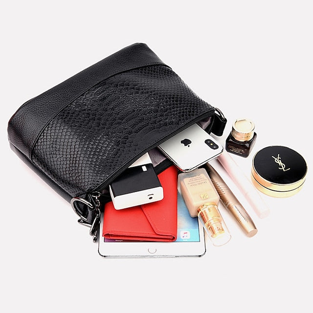 Leder Hobo Umhängetasche Schulter PU Damen