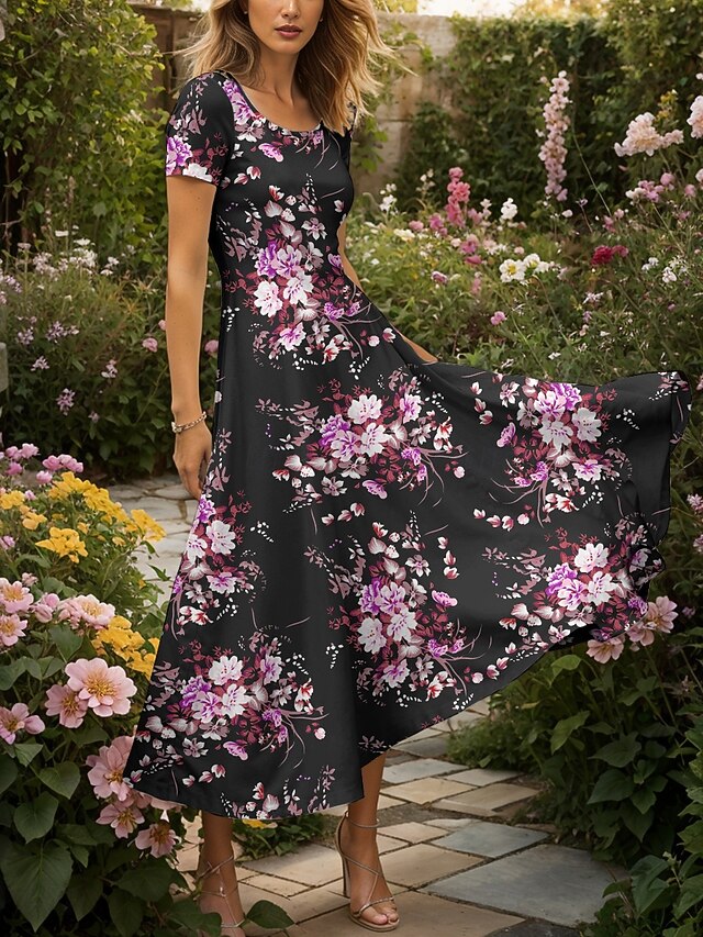 Women's Maxi Dress Knit Dress Casual Dress A Line Dress