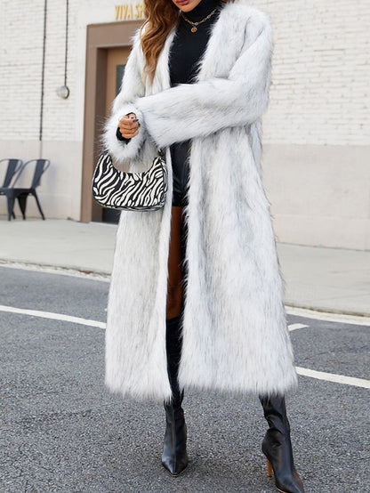 Warm Women's Furs Coat Comfortable Faux Fur