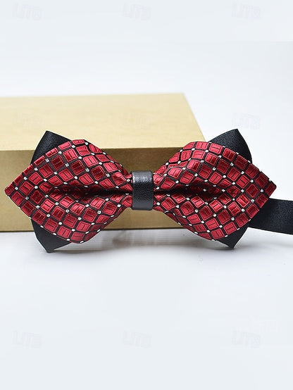 Tie Pattern Men's Bow with Christmas Geometric