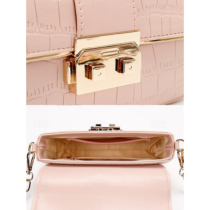 Damen Tasche Baguette Schultertasche Umschlag Leder PU