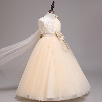 Colored Flower Girls' Solid Kids Girl Dress