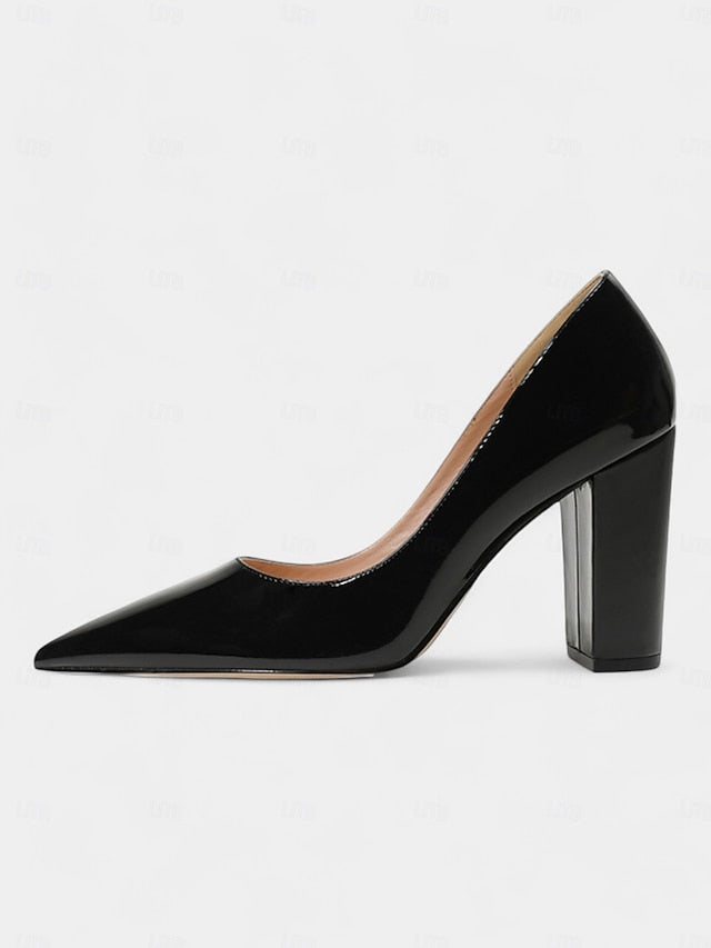 Classic High | Heel Women's Heels Suede Toe Pointed Block