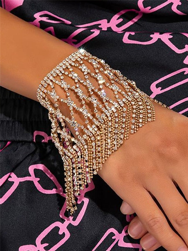 – Chain Women's Bracelet Crystal Hand Rhinestone Luxury