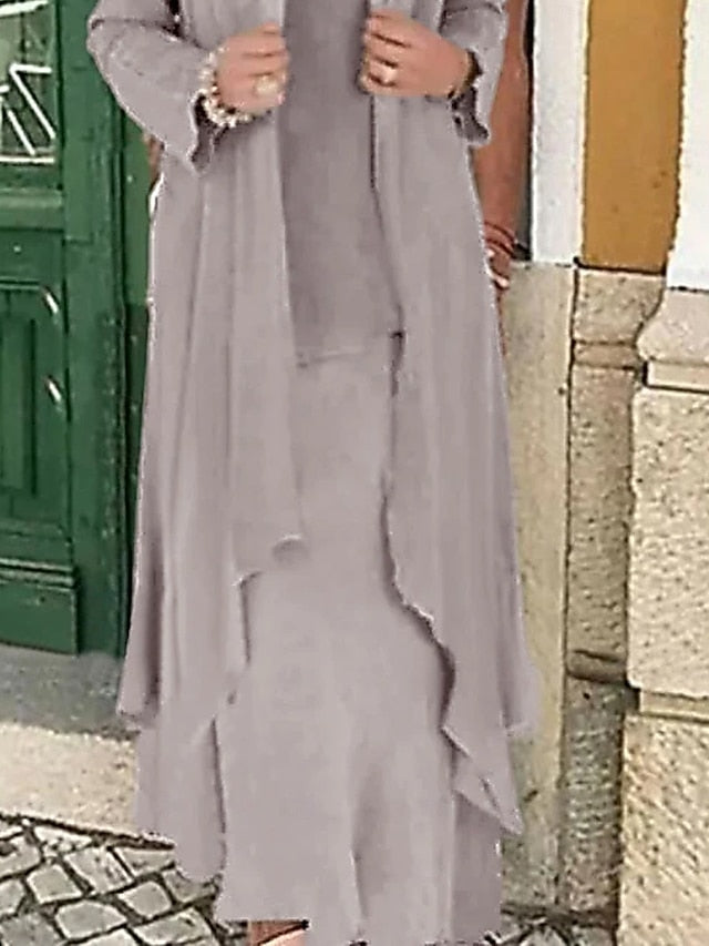 Dress of Wedding Beach Mother Two Piece the Bride Formal A-Line