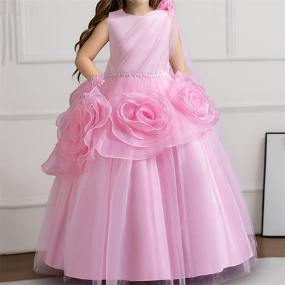 Color Solid Kids Cosplay Dress Girls' Party