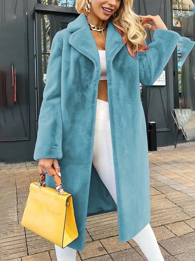 Fur Faux Coat Warm Comfortable Women's Furs