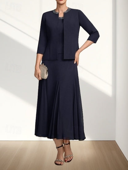 Bride Dress Mother Piece A-Line the Guest Wedding Elegant Two of