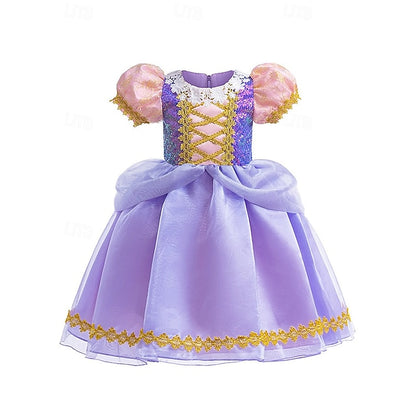 Sofia Flower Fairytale Rapunzel Party Girl Dress Princess Theme