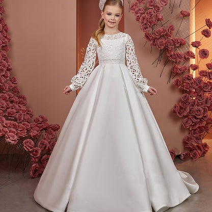 Solid Dress First Flower Girls' Kids Girl Communion