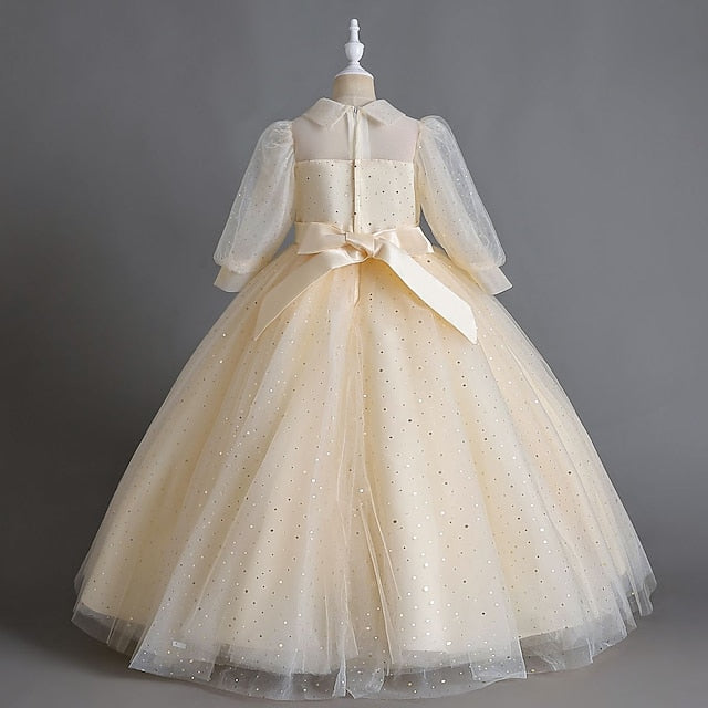 Girls' Color Dress Kids Flower Girl Half Solid Party