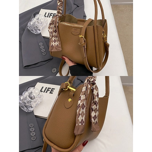 Handtasche Tasche Taschen Schulter Crossbody Damen Eimer PU
