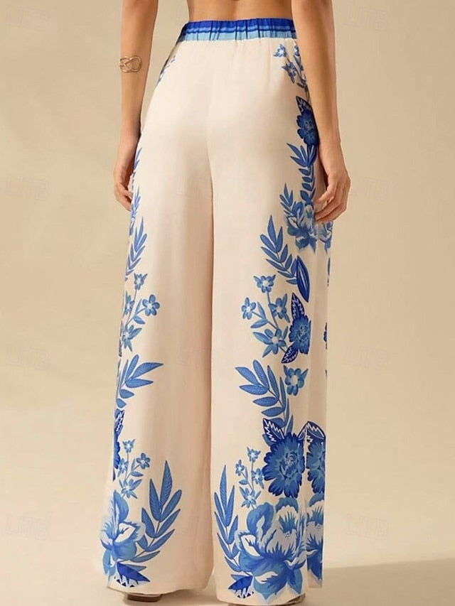 Women's Culottes Wide Leg Slacks Fashion Streetwear Full