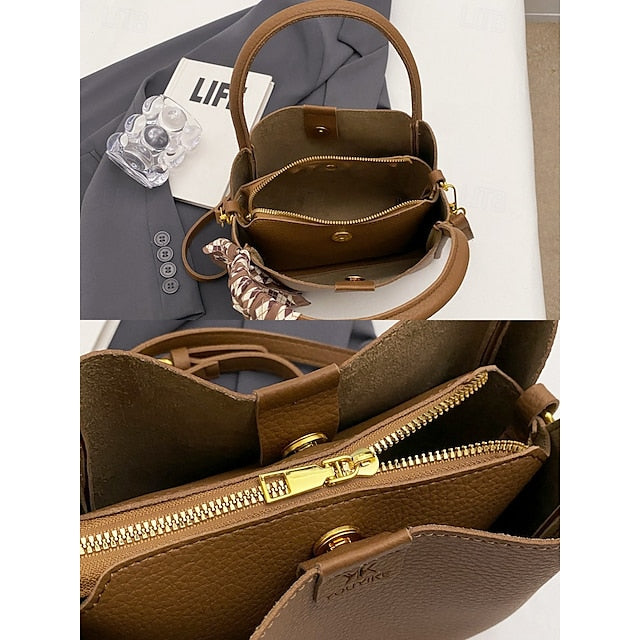 Handtasche Tasche Taschen Schulter Crossbody Damen Eimer PU