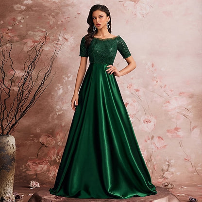 Gown Evening the Mother Sparkle of Formal A-Line Dress Bride