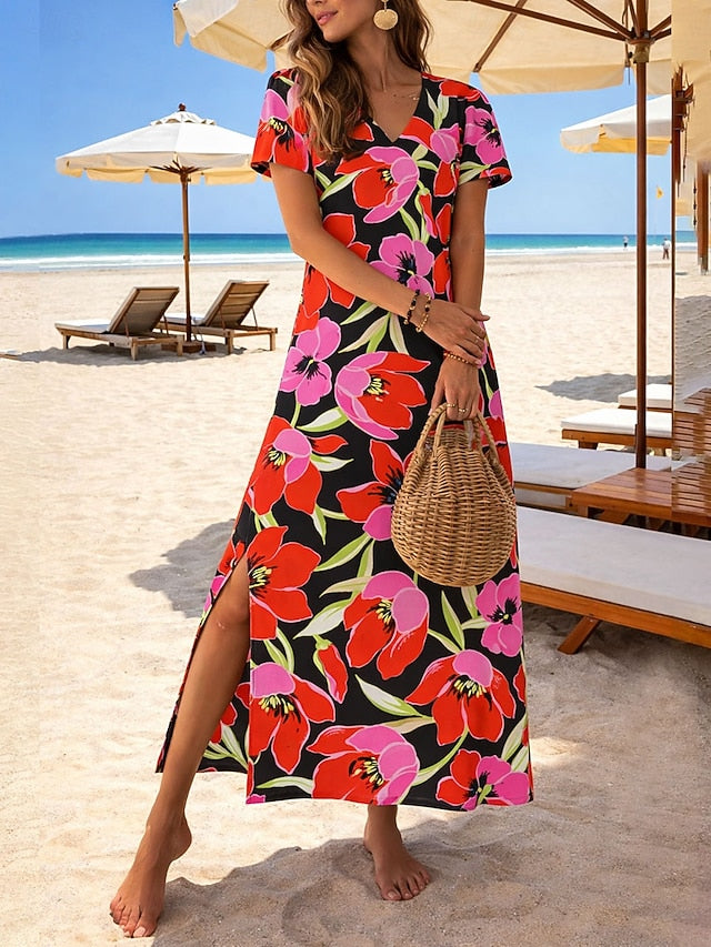 Women's Maxi Dress A Line Dress Casual Beach Regular Fit