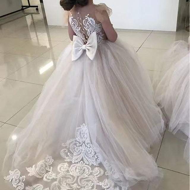 Party Girls' Communion Dress Flower Girl First