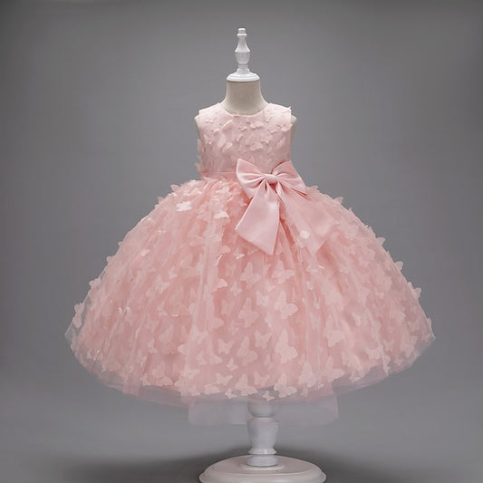 Dress Flower Party Kids Girl Butterfly Girls'