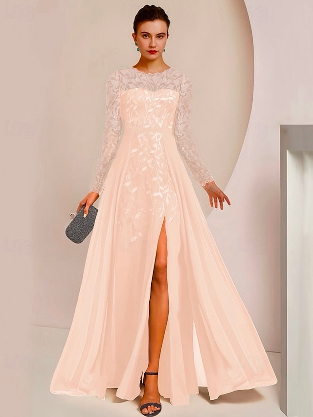 Dress Elegant of Jewel Bride A-Line Guest Mother Wedding the