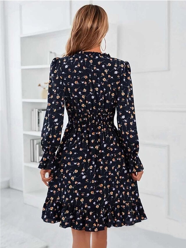 Women's Normal Midi Dress Chiffon Dress Elegant Vintage