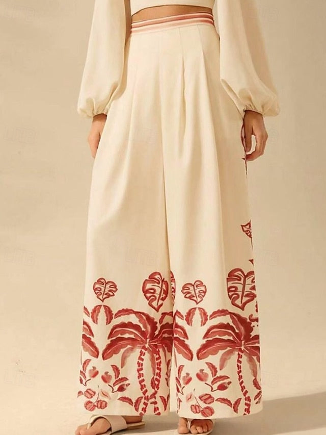 Women's Culottes Wide Leg Slacks Fashion Streetwear Full