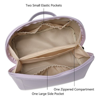 Sac à main de voyage en cuir PU pour femme, sac de maquillage et de cosmétiques