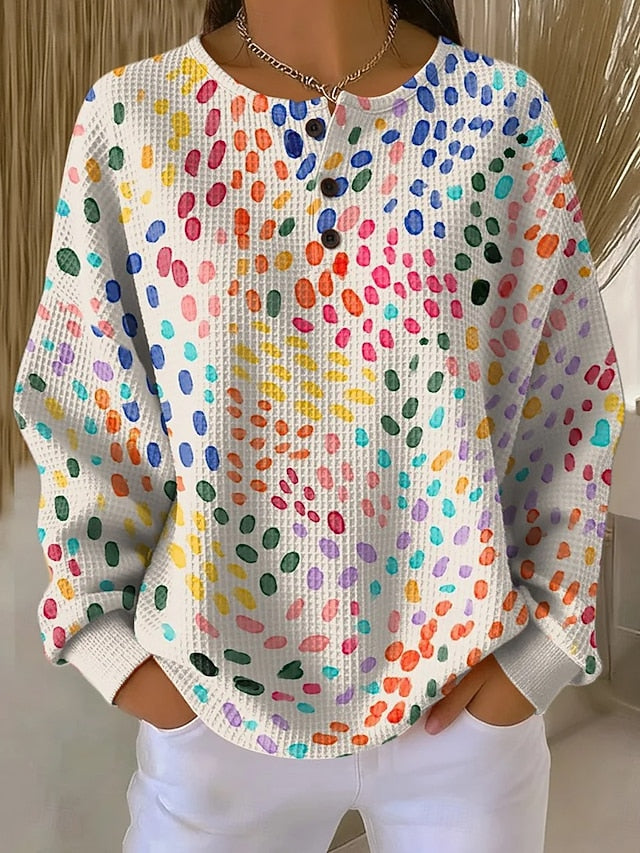 Women's Pullover Sweatshirt Graphic Geometric Fashion