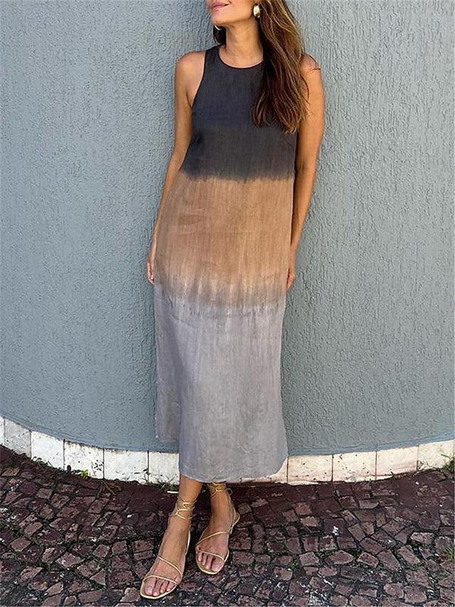 Women's Long Dress Maxi Dress Maxi Dress Faux Cotton Linen