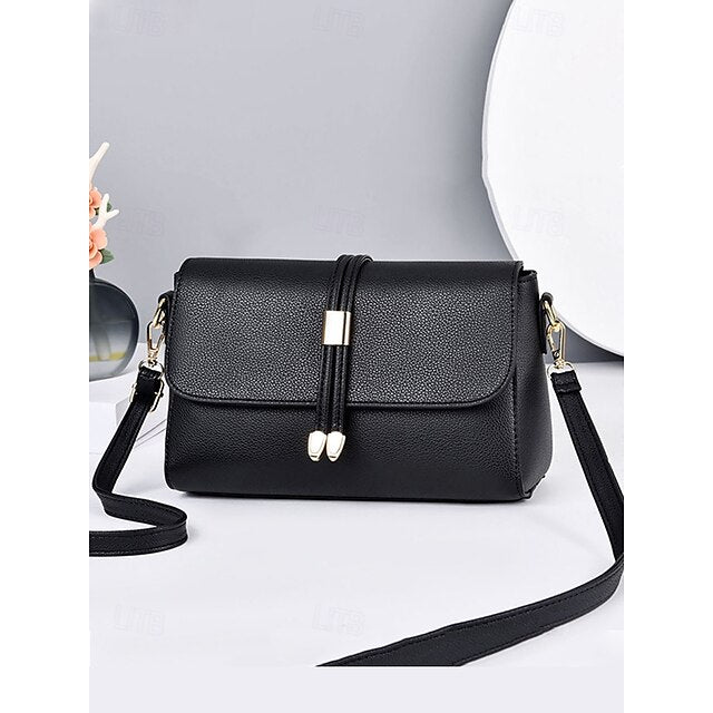 Burgunder Taschen in Crossbody Leder Schwarz Damen Faux und