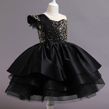 Sleeveless Girls' Party Wedding Sequin Dress Kids